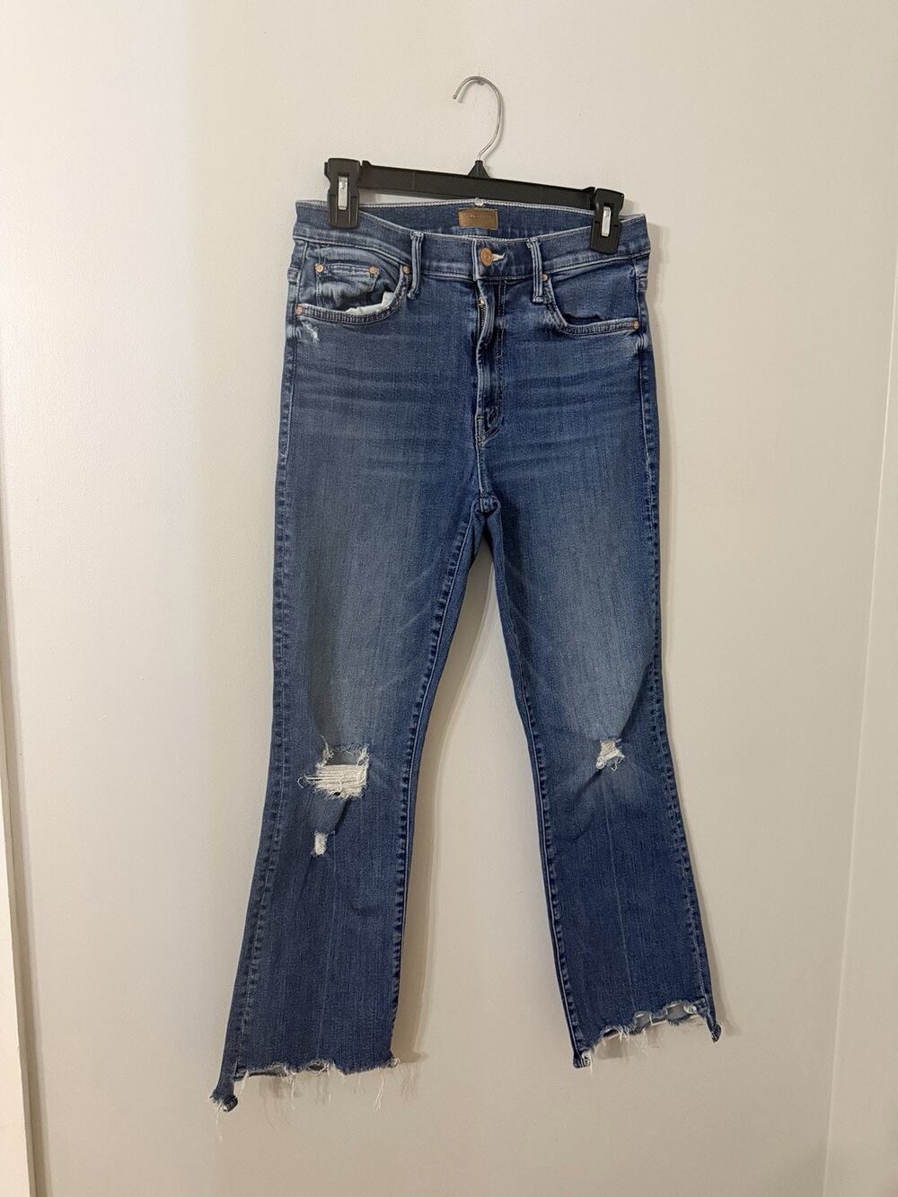 Mother The Insider Crop Step Chew Jeans in Dancing on Coals Size 28 Raw